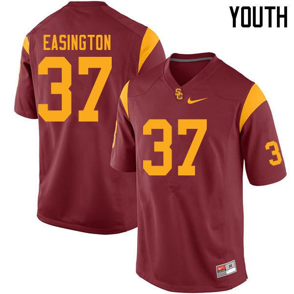 Youth #37 Ben Easington USC Trojans College Football Jerseys Sale-Cardinal